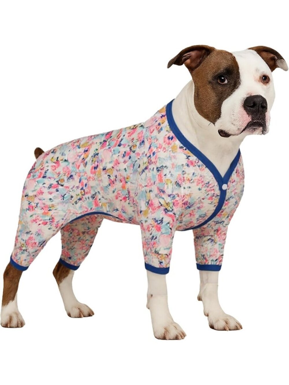 Adorable Pink Floral Print Large Dog Clothes, Perfect for Spring, Size 2XL